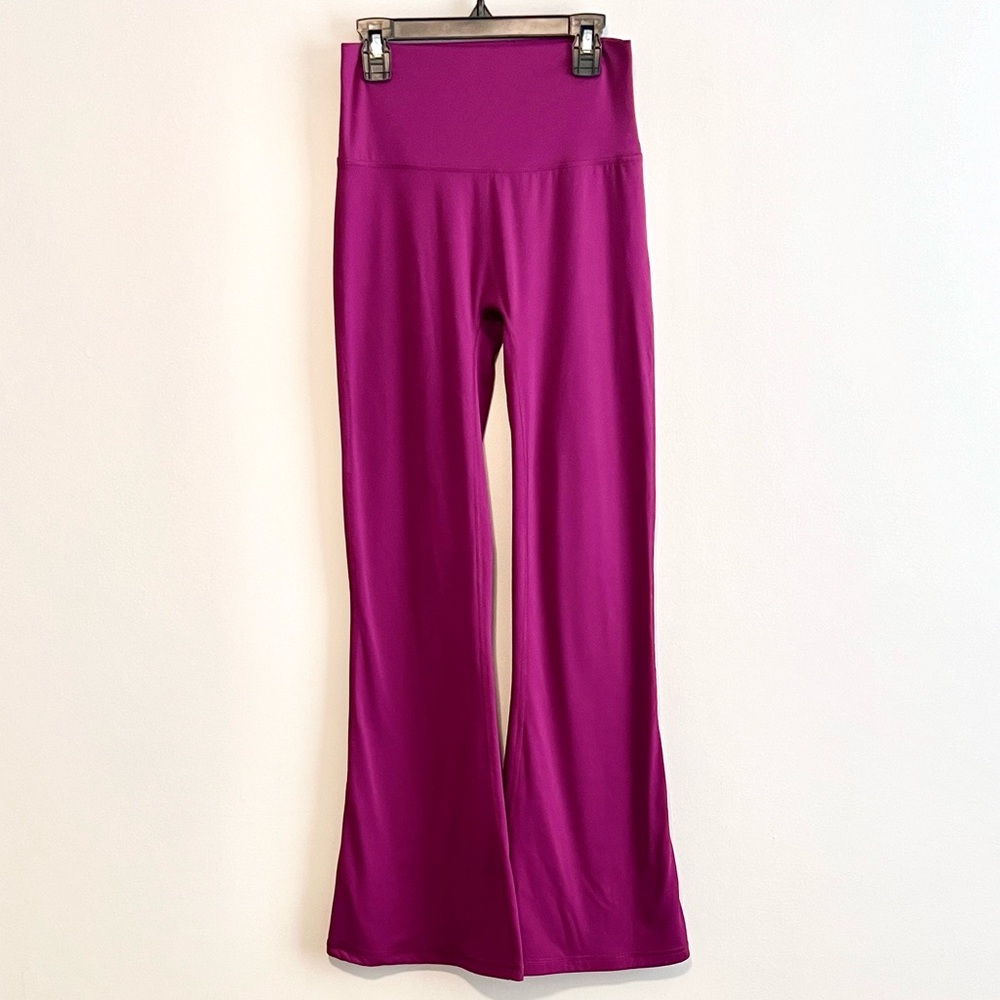 Pink Lily High-Waisted Flare Leggings